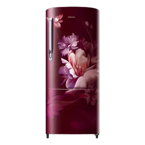 Samsung RR24H2723RZ, Single Door Refrigerator with Stylish Grandé Design 223 L Midnight Blossom Red
