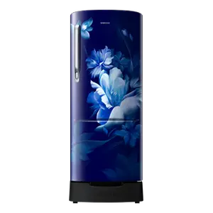 Samsung RR24H2823UZ, Single Door Refrigerator with Stylish Grandé Design 223 L Midnight Blossom Blue