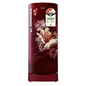 Samsung 183 L Stylish Grandé Design Single Door Refrigerator RR20D1823RZ Midnight Blossom Red