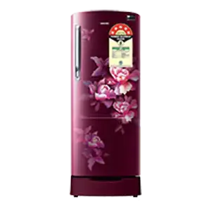 Samsung 183 L Stylish Grandé Design Single Door Refrigerator RR20D2825HN Himalaya poppy Red