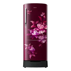 Samsung RR20H1812HN, Single Door Refrigerator with Stylish Grandé Design 183 L Himalayan Poppy Red