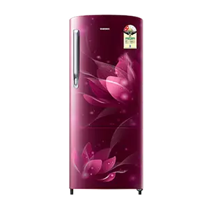 Samsung RR20H2712HN, Single Door Refrigerator with Stylish Grandé Design 183 L Himalayan Poppy Red