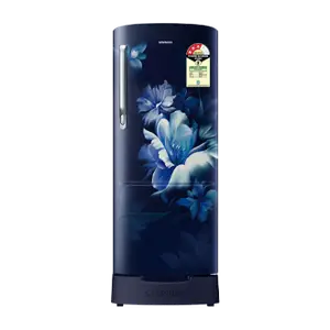 Samsung RR20H2823UZ, Single Door Refrigerator with Stylish Grandé Design 183 L Midnight Blossom Blue