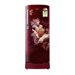 Samsung RR20H2823RZ, Single Door Refrigerator with Stylish Grandé Design 183 L Midnight Blossom Red