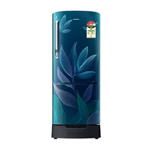 Samsung RR20H28249U, Single Door Refrigerator with Stylish Grandé Design 183 L Paradise Bloom Blue