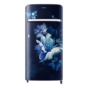 Samsung 189L Horizontal Curve Design Single Door Refrigerator RR21C2G25UZ Midnight Blossom Blue