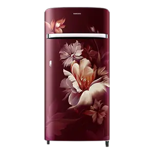Samsung 189L Horizontal Curve Design Single Door Refrigerator RR21C2G25RZ Midnight Blossom Red