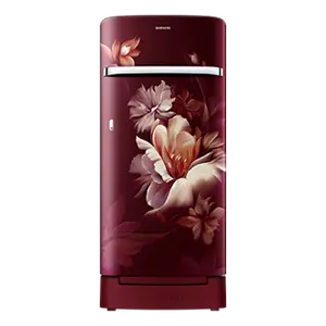 Samsung 189 L Horizontal Curve Design Single Door Refrigerator RR21C2H25RZ Midnight Blossom Red