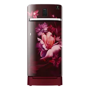 Samsung 183L Curd Maestro™ Single Door Refrigerator RR21C2K23RZ Midnight Blossom Red