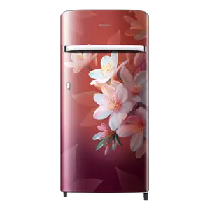 Samsung RR21H2G25WR, Single Door Refrigerator with Horizontal Curve Design 189 L Wild Lily Red