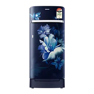 Samsung RR21H2H24UZ, Single Door Refrigerator with Horizontal Curve Design 189 L Midnight Blossom Blue