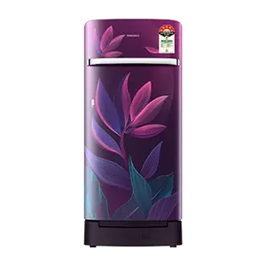 Samsung RR21H2H259R, Single Door Refrigerator with Horizontal Curve Design 189 L Paradise Bloom Purple