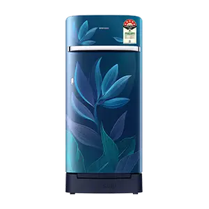 Samsung RR21H2H259U, Single Door Refrigerator with Horizontal Curve Design 189 L Paradise Bloom Blue