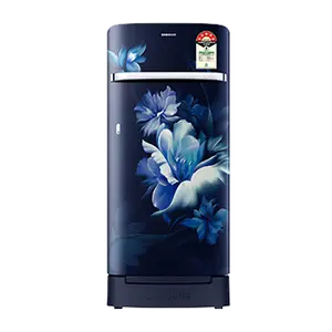 Samsung RR21H2H25UZ, Single Door Refrigerator with Horizontal Curve Design 189 L Midnight Blossom Blue