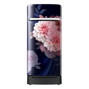 Samsung RR21H2H25BB, Single Door Refrigerator with Horizontal Curve Design 189 L Begonia Blue