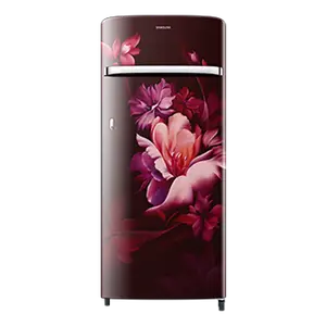 Samsung 215L Horizontal Curve Design Single Door Refrigerator RR23C2G35RZ Midnight Blossom Red