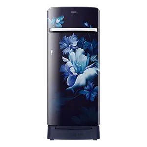 Samsung 215L Horizontal Curve Design Single Door Refrigerator RR23C2H35UZ Midnight Blossom Blue