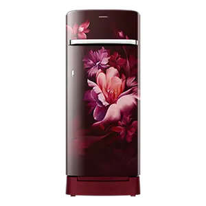 Samsung 215L Horizontal Curve Design Single Door Refrigerator RR23C2H35RZ Midnight Blossom Red