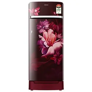 Samsung RR23H2H35RZ, Single Door Refrigerator with Horizontal Curve Design 215 L Midnight Blossom Red