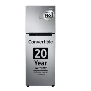 Samsung 236 L Convertible Freezer Double Door Refrigerator RT28C3733S8 Elegant Inox