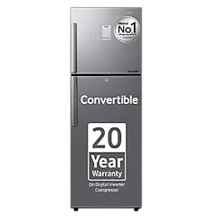 Samsung 236 L Convertible Freezer Double Door Refrigerator RT28C3922S9 price in India.