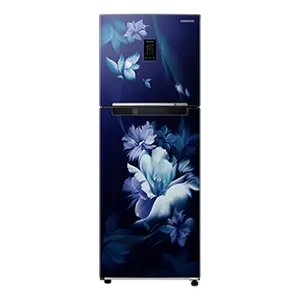 Samsung 291L Curd Maestro™ Double Door Refrigerator RT34C4622UZ Midnight Blossom Blue