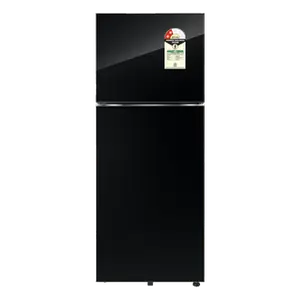 Samsung 419 L Bespoke AI Double Door Refrigerator RT45DB6A4B22 Black Glass