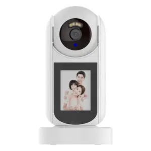 Ketsicart WiFi Surveillance Camera, Rotatable IP Camera Auto Tracking Night Vision for Baby for Office (EU Plug)