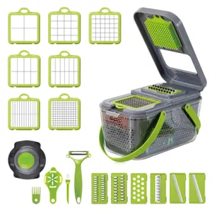 GAH Clever Cutter 2 in 1 Food Chopper Slicer Dicer Vegetable Fruit Cutter_22