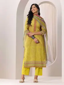Libas Green Printed Kurta Sets