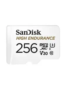 SanDisk 256GB High Endurance Video MicroSDXC Card with Adapter (White) image 1