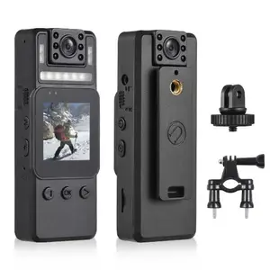 TOMTOP 4K Body Camera with Audio and Video Recording Wearable Body Cam WiFi Camera Camcorder