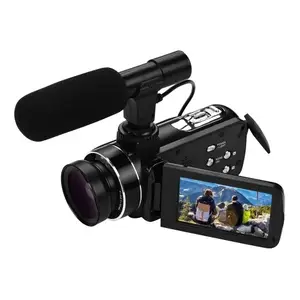 TOMTOP Andoer 4K Handheld DV Professional Digital Video Camera CMOS Sensor Camcorder