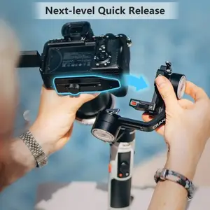 TOMTOP ZHIYUN CRANE-M2 S Compact Handheld 3-Axis Gimbal Stabilizer with LED Fill Light Built-in Battery PD Quick Charging for Smartphone Sports Camera Mirrorless Camera