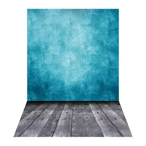 TOMTOP 1.5 * 2.1m/5 * 6.9ft Photography Backdrop Background Digital Printed Green Cement Wall Wooden Floor Pattern for Kid Children Baby Newborn Portrait Studio Photography