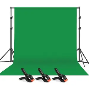 TOMTOP Andoer 2 * 3m/6.6 * 10ft Studio Photography Green Screen Backdrop Background Washable Polyester-Cotton Fabric