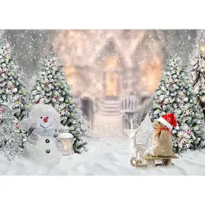 TOMTOP 2.1 * 1.5m/ 7 * 5ft Christmas Backdrop Photography Background Portrait Photography Backdrops