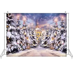 TOMTOP 2.1 * 1.5m/ 7 * 5ft Christmas Backdrop Photography Background Portrait Photography Backdrops