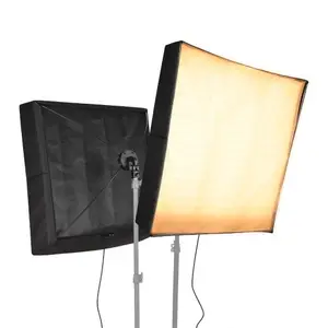 TOMTOP 60*60cm Foldable LED Video Light Mat 100W Flexible LED Panel Light Photography Lighting Kit