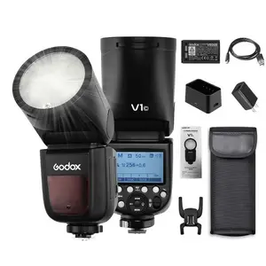 TOMTOP Godox V1C Professional Camera Flash Speedlite Speedlight Round Head