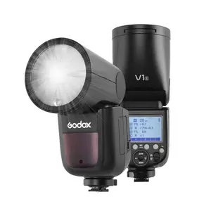 TOMTOP Godox V1S Professional Camera Flash Speedlite Speedlight Round Head Wireless 2.4G Fresnel Zoom