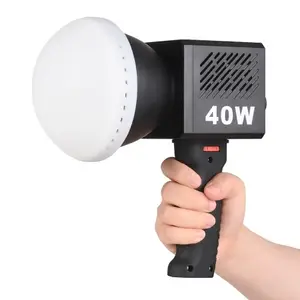 TOMTOP Portable COB Video Light Handheld Photography Fill Light with Handle Reflector Diffuser