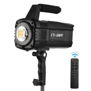 TOMTOP Andoer CY-200W 200W COB Studio LED Video Light Photography Light Bi-color 3000-6000K Dimmable Brightness CRI ≥95 for Live Stream Studio Photography Outdoor Photography Portrait Video Shooting