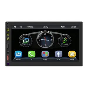 TOMTOP 7 Inch Car Stereo MP5 Player BT FM/AM Radio Receiver with Carplay Android Auto