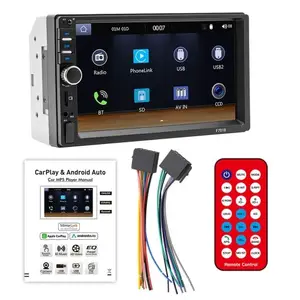 TOMTOP 7in Multi-language Car BT MP5 Player Multifunctional Car Audio and Video Player