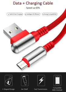 TOMTOP Data Cable Micro USB Fast Charging Cable Charge + Data Line Fast Charging Data Transmission Wire Portable Fashion Smart Phones Cord Cable for Android