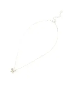 Accessorize London Women's silver Butterfly Pave Pendant Necklace