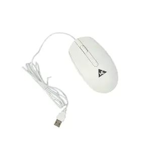 WE Glide Wired Mouse with 1200 DPI, Ergonomic Design, Plug and Play and with High Precision (White)
