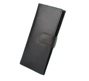 Classic World Women Evening/Party Black Artificial Leather Wrist Wallet (10 Card Slots)