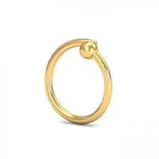 Victoria Jewels, 22k Gold nose ring, सोने की नाक की अंगूठी, 22k Hallmarked,Weight- 0.180gm, pure Gold, semi-piercing, nonpiercing